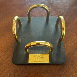 New York Stock Exchange NYSE Gold-Tone Post-It Note Desk Holder Executive